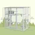 thumbnail image 3 of PawHut Catio Outdoor Cat House Wooden Cat Enclosure w/ Bridge, Resting Box, 3 of 10