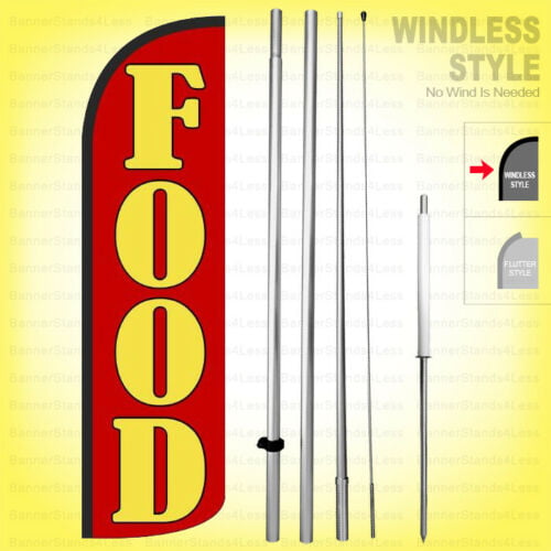 rq WHEELS WINDLESS Swooper Feather Banner Sign Flag KIT 