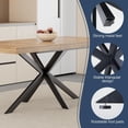 thumbnail image 5 of 55''-70.9'' Extendable Dining Room Table for 4 5 6 7 8 People, Wooden Rectangle Expandable Dining Table with Hidden Storage, Farmhouse Kitchen Table for Dining Room, Kitchens, Office (Oak)-Table Only, 5 of 9