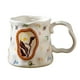 thumbnail image 2 of Taza de café de cerámica 380ml | Exquisita taza de leche casera - Cerámica vidriada duradera - Diseño elegante y moderno - Mango cómodo - Ideal para café, té, chocolate caliente | 14x9.3x8.5cm Taza, 2 of 7