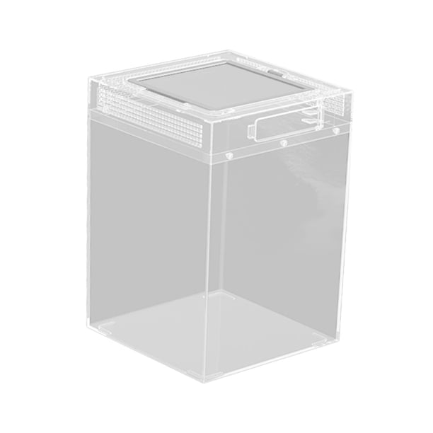 Jaula de hábitat para terrario de reptiles, estable, portátil, con ventilación, transparente L