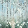 thumbnail image 2 of Swatland, Sally 26x26 Black Ornate Wood Framed with Double Matting Museum Art Print Titled - Magical Birch Grove, 2 of 4