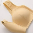 thumbnail image 6 of Yyeselk Womens Front Closure Daily Bra Comfortable No Underwire Front Button Bra Full Coverage Breathable T-Shirt Bra Bra for Older Women Khaki 38/85, 6 of 8