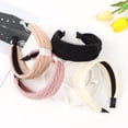 thumbnail image 4 of Fashion Gift Women Girls Washing Face Thick Wide Bezel Hairbands Hair Hoop Hair Accessories Solid Color Headbands WHITE, 4 of 8