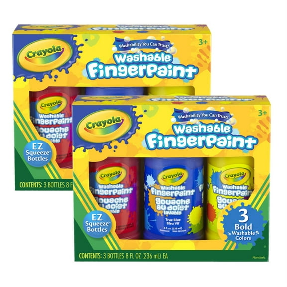 Crayola BIN551310-2 Washable Fingerpaint - 3 Count - Pack of 2