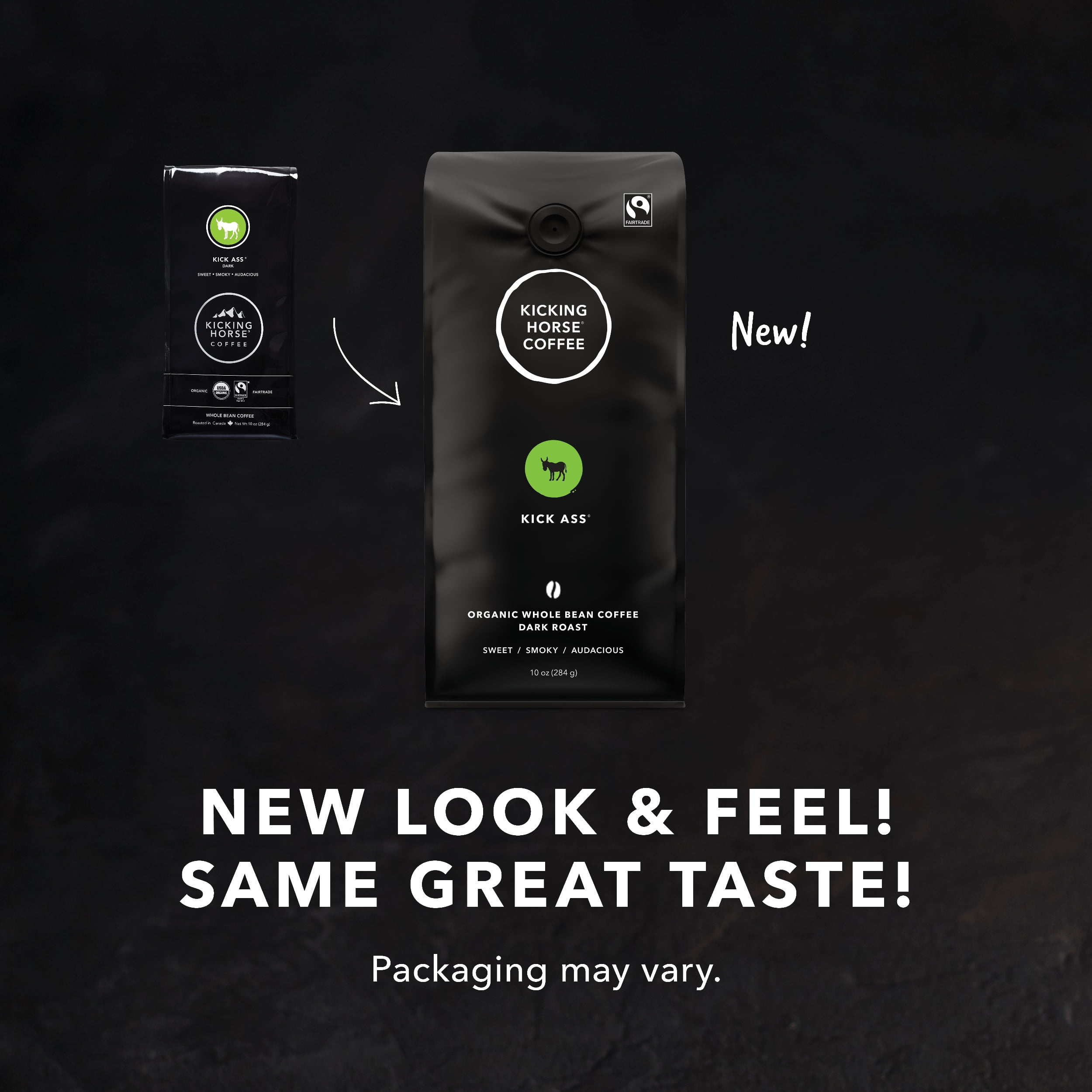 Kicking Horse Coffee Kick Ass Organic Dark Whole Bean Coffee, 10 oz