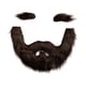 thumbnail image 1 of Conjunto de barba y cejas postizas, vello facial postizo, accesorio de disfraz, decoración para Marrón, 1 of 7