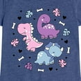 thumbnail image 3 of Instant Message - Stacked Girly Dinos - Toddler And Youth Girls Short Sleeve Graphic T-Shirt, 3 of 6