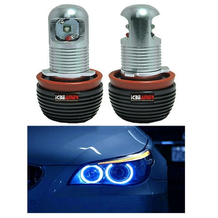 ICBEAMER Fit BMW Angel Eye Headlight 12V 10W E92 H8 HALO RING LED Light Bulbs Replace Halogen Lamps [Color: 10000K (Best Angel Eyes For E92)