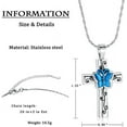 thumbnail image 2 of Cross Urn Necklace for Ashes Butterfly Cross Cremation Necklace for Women Pets Cremation Jewelry for Women Memorial Ash Holder Pendant Funeral Keepsake Gift, 2 of 7