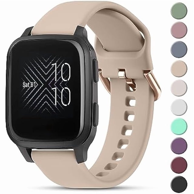 Chenchen 20mm Soft Silicone Strap Compatible with Garmin Vivoactive 3/3 Music, Venu 2 Plus, Venu SQ, Forerunner 245/645/55, Vivomove HR, Instinct 2S, Fenxi 7S