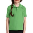 thumbnail image 4 of Coerni Polo Shirts for Boys Short Sleeve Solid 𝗦tretch Youth School Uniform Golf Polo Sports Athletic Casual Tops, 4 of 9