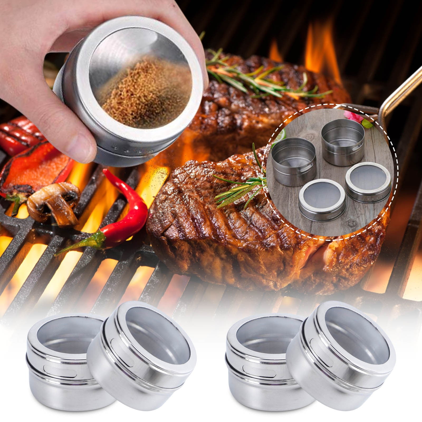 Magnetic spice jars argos sales