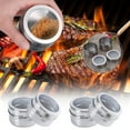 thumbnail image 4 of Anckoeil 4PCS Kitchen Magnetic Spice Jars Rack Spices Storage Tins Stainless Steel Condiment Pot Seasoning Shakers Containers, 4 of 4