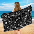 thumbnail image 6 of XYZCANDO Car Seat Cover Towel White Paw Print Pattern Seats Protectors for Gym Workout Outdoor Sport, Washable Easy to Store Car Seat Towel Cover for Vans Cars, 6 of 11