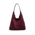 thumbnail image 2 of Qwtwty Messenger Bag Tote Bags For Women Work Bags Suede Slouchy Bag Handbag Office Tote Handbag Brown Suede Bag Tote Bag For Women Suede Shoulder Bag For Work Handle, 2 of 6