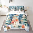 thumbnail image 2 of Homewish Cartoon Snowman Twin Bedding Sets 7-Piece for Preppy Child Kids,Happy Xmas Gifts Bedding Comforter Set Microfiber,Merry Christmas Tree Breathable Sheet Sets,Super Cozy Room Decor,Reversible, 2 of 8