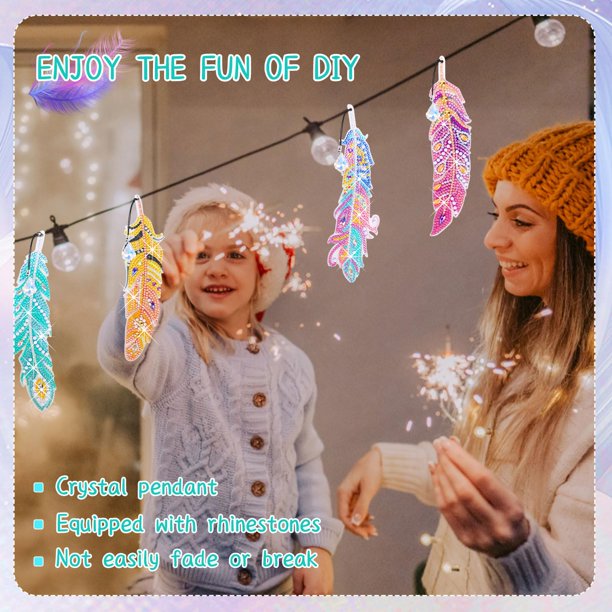 Kit Diamond Painting Licorne Jinxful - 15 Porte-Clés à Paillettes - Loisir Créatif Enfant 5-12 Ans - Cadeau Fille