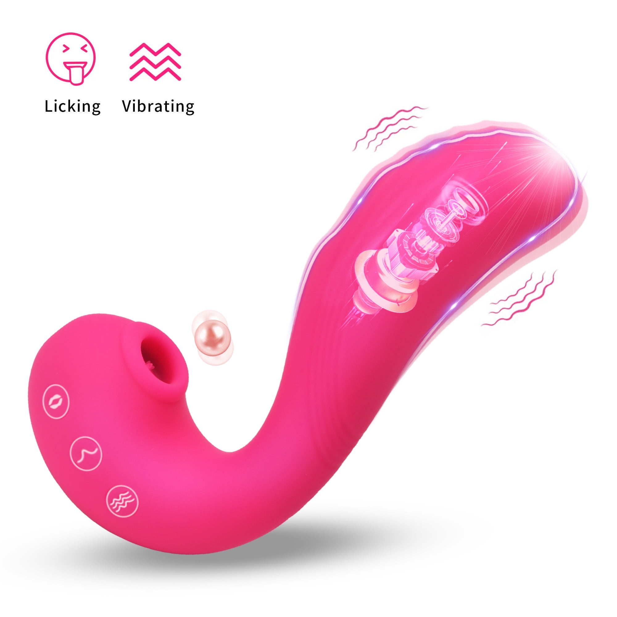 Wearable Couple Vibrator,G Spot Vibrator Dildo Clitoral Stimulator,Clitoral Tongue Suction Licking Vibrator with 5 Sucking and 5 Flapping and 10 Vibration Modes,Adult Sex Toys for Women pic