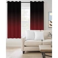thumbnail image 3 of Blackout Curtains for Bedroom, Black Red Ombre Room Darkening Window Drapes for Living Room, Modern Abstract Art Gradient Thermal Insulated Grommet Curtains, 42x54 inch, 2 Panels, 3 of 9