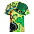 thumbnail image 6 of Guluxicc T-Shirts for Women Casual Crewneck Short Sleeve Tees St Patrick Day Shamrock Graphic Printed Pullover Tops, XL, 6 of 6