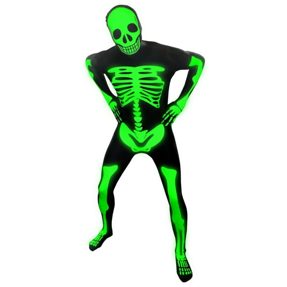 Morphsuit de Squelette de Lueur de Mens