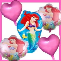 Extra-Large 36-Inch Ariel Princess Mermaid Balloon Bouquet - 5 Piece Magical Decor