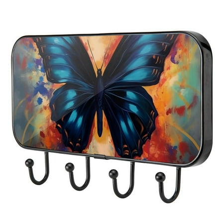 

Butterfly Self Adhesive Towel Coat Wood Iron Hooks for Home Keys Door Outdoor Home Improvement Utility Hook