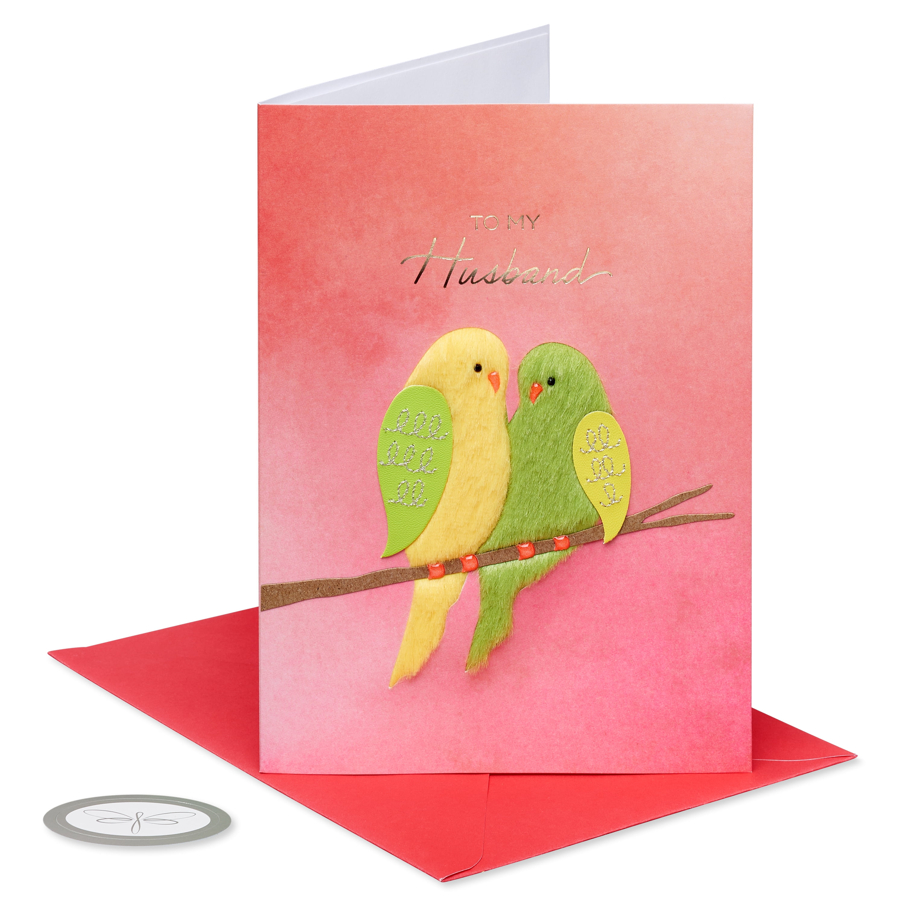 American Greetings Valentine's Day Card for Husband (Parakeet Couple)