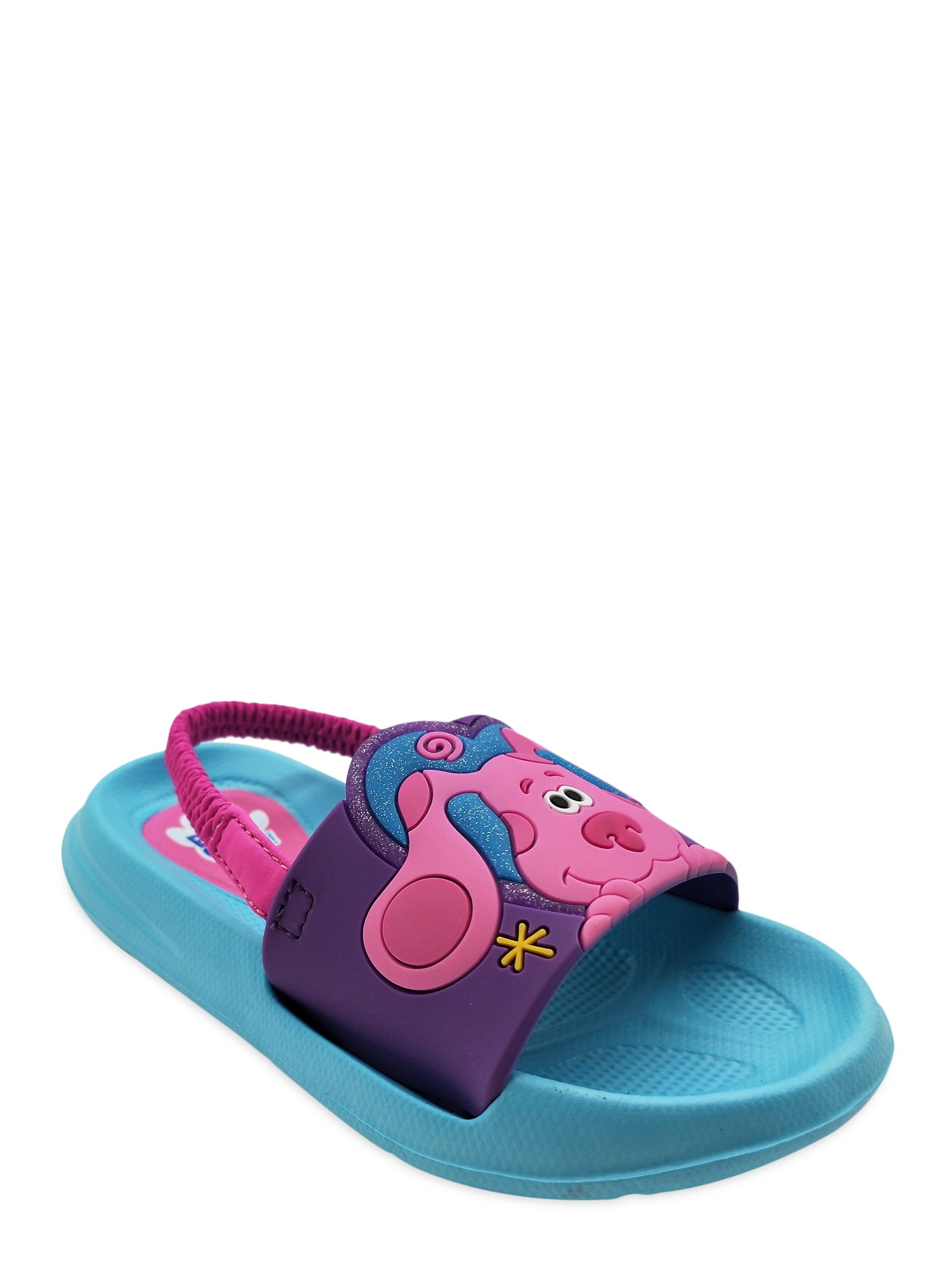 light blue slide sandals
