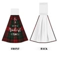 thumbnail image 2 of Kdxio Wonderful Time Christmas Hand Towel with Loop Hanging Towel Absorbent Tie Towels for Kitchen Tea Bar Bathroom Decor, 2 of 7
