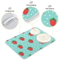 thumbnail image 3 of Yayeee Dish Drying Mat for Kitchen Counter 16"x18" Microfiber Absorbent Pad, Strawberry Pattern, 3 of 7