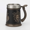 thumbnail image 4 of Veronese Design 5 3/4 Inch Greek Medusa Beer Stein Cold Cast Resin Antique Bronze Finish Statue Home Decor, 4 of 5