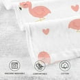 thumbnail image 4 of GZHJMY Cute Flamingo Hearts Hand Towel Cotton Soft Absorbent Bath Hand Towels Decor, Multipurpose for Kitchen, Hotel, Spa, Yoga, Gym, Set of 2, 4 of 7
