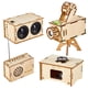 thumbnail image 1 of Juego de 4 Rompecabezas de Madera, Kit de Manualidades para Hacer Mismo, Altavoz, Radio, Gramófono, Proyector, Práctica de Soldadura, Kits Electrónicos para Hacer Mismo, 1 of 7