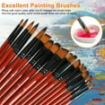 thumbnail image 5 of Acrylic Paint Brushes, EEEkit 18Pcs Nylon Hair Brushes for All Purpose Oil Watercolor Painting, Professional Painting Kits, 5 of 8