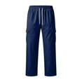 thumbnail image 6 of Sweat Pants for Mens Lounge Casual Joggers Workout Flared Loose Fit Gym Wide Leg Solid Oversized Relaxed Fit, 6 of 7