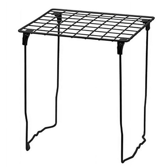 Stac-A-Shelf Locker Organizer Shelf,Stackable,Extra Tall,Fits Standard Size School Lockers,Black
