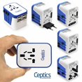 thumbnail image 4 of Adaptador de viaje Ceptics Universal World Power con 4 puertos USB, 4 of 6