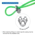 thumbnail image 4 of Uxcell 3/16 Green Vinyl Coated Wire Rope 49ft Galvanized Steel with 4PCS M6 Loop Sleeves, 4 of 7