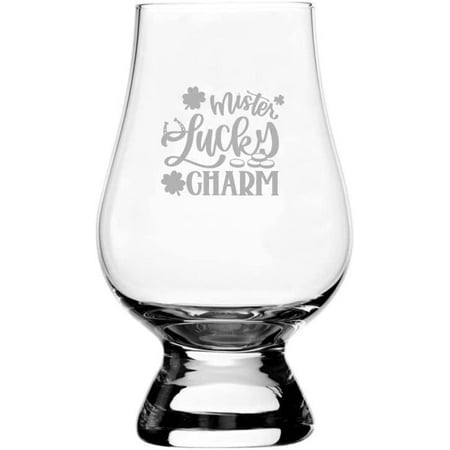 

Mister Lucky Charm St Patrick s Day Etched 6.5oz Glencairn Whisky Glass