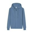 thumbnail image 1 of Sudadera con capucha para hombre, informal, de color liso, con cremallera, de manga larga y bolsillo, de poliéster, 1 of 3