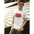 thumbnail image 2 of Brush Painted China Flag T-Shirt Men -Image by Shutterstock, Male Medium, 2 of 4