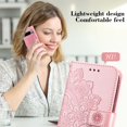 thumbnail image 6 of TECH CIRCLE for Google Pixel 8 Pro Wallet Case for Women, Card Holder Embossed Mandala Flower Flip PU Leather Magnetic Protective Kickstand Cover with Lanyard for Google Pixel 8 Pro 2023, Rosegold, 6 of 9