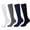 Black+White+Navy blue+Dark gray, variant on 4 Pairs Compression Socks for Women and Men, Knee High Athletic Support Socks for Running, Sports, Travel, Nurses, Graduated Compression Stockings