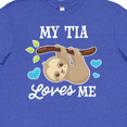 thumbnail image 4 of Inktastic My Tia Loves Me with Sloth and Hearts Youth T-Shirt, 4 of 5