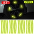 thumbnail image 3 of Sidaley Pegatina de PVC reflectante para llanta de coche, 20 piezas, decoración autoadhesiva, pegatinas antideslizantes, accesorio de cinta Automoción decorativa y accesorios, 3 of 6