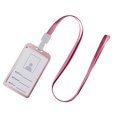 thumbnail image 1 of Vertical Style Aluminum Alloy Name Card Case Business Work Card Badge Holder with Lanyard, 1 of 7