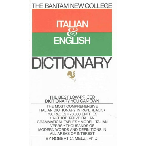 Pre-owned Bantam New College Italian and English Dictionary, Paperback by Melzi, Robert C., ISBN 0553279475, ISBN-13 9780553279474