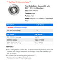 thumbnail image 2 of Front Brake Rotor - Compatible with 2007 - 2014 Ford Mustang 2008 2009 2010 2011 2012 2013, 2 of 2